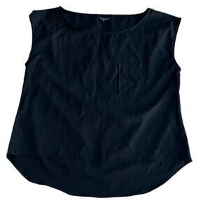 Womens Top Size Large Black Tank Professional Goth Classic Office Whimsigoth